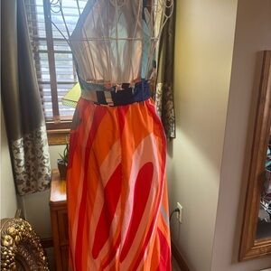 Vibrant Multicolor Maxi Dress- easy to pack!